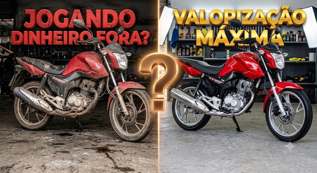 Moto pronta para anúncio de venda